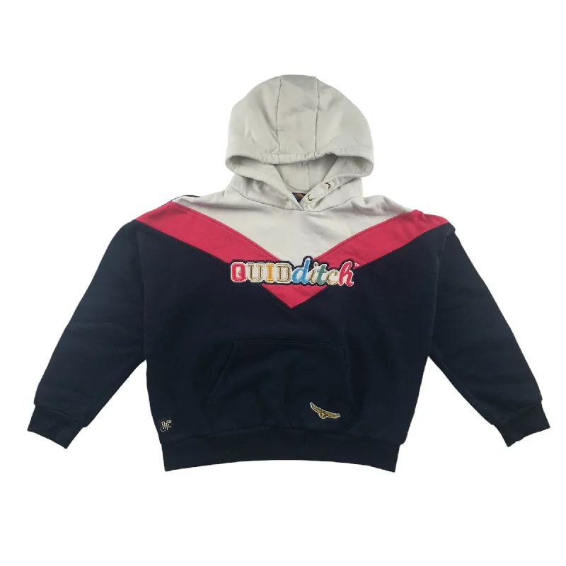 hoodie with animal ears-M&S hoodie 11-12 years white and navy cropped Harry Potter Quidditch