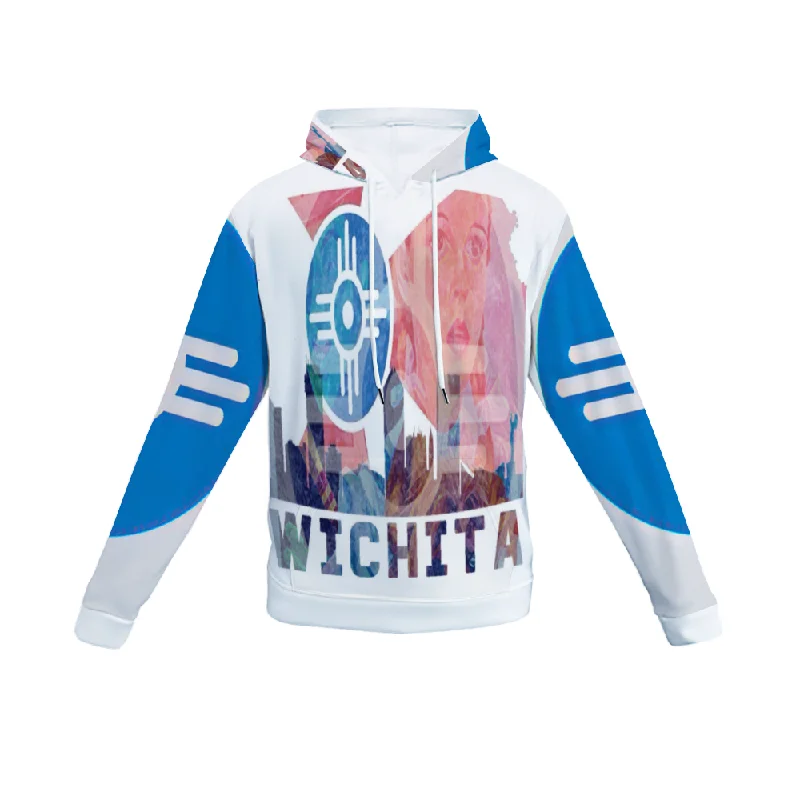 hoodie with elastic waist-Customizable Unisex All Over Print Plush Hoodies with Pockets