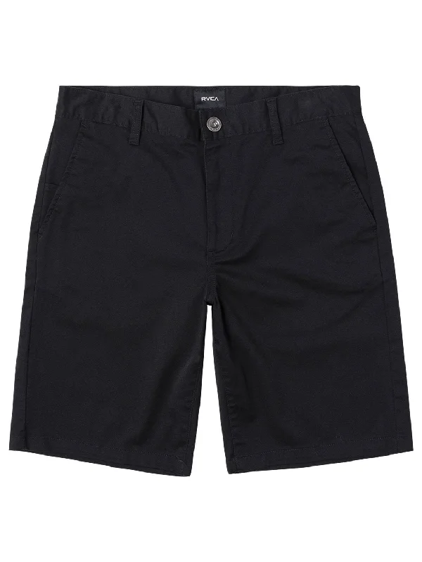 women’s grey shorts -RVCA Boys Weekday Stretch 18" Walkshort