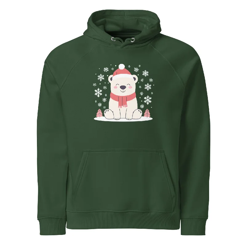 Winter Wishes Christmas Graphic Women Eco Raglan Hoodie