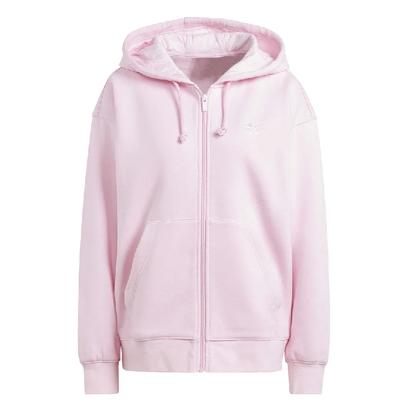 pop culture hoodie-adidas - Women's Essentials Full Zip Boyfriend Hoodie (IK0484)