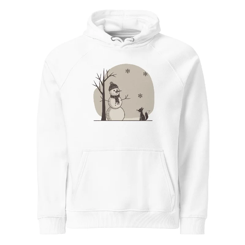 extra long hoodie-Snowman Christmas Graphics Women Eco Raglan Hoodie