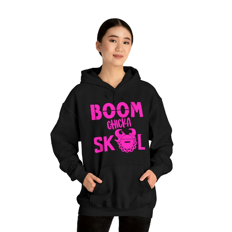 hoodie with glitch effect-Unisex Heavy Blend™ Hoodie - BOOM chicka