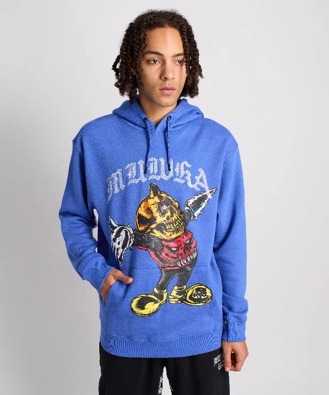 hoodie with layered design-Mishka Cyco Bootleg Hoodie - Blue