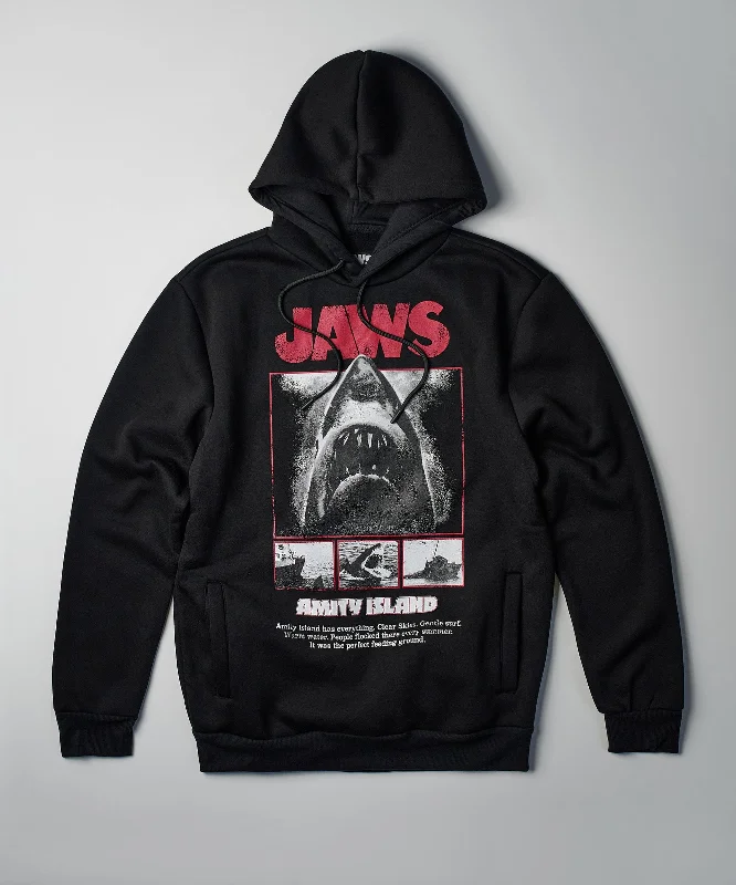 oversized hoodie-Jaws Amity Island Hoodie - Black