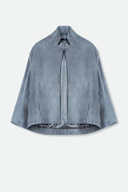 jacket with inset -KARA CROP COLLAR JACKET