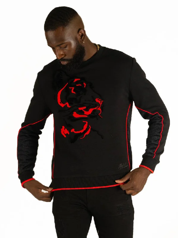 sweatshirts for mild -M4358 Gabana Tiger Sweatshirt - Black