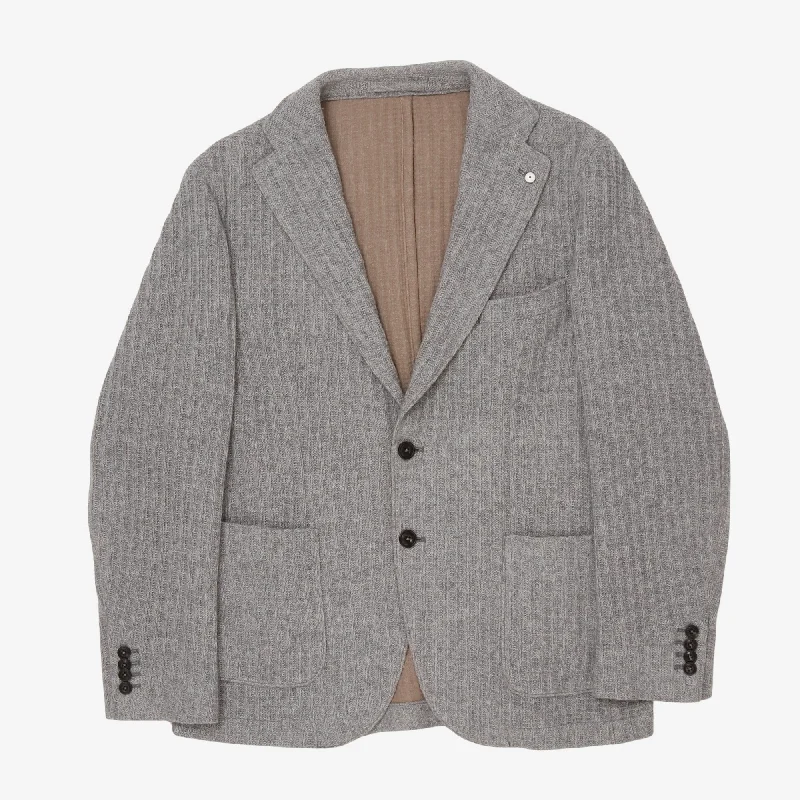 jacket for fall days -Jersey Mix Blazer