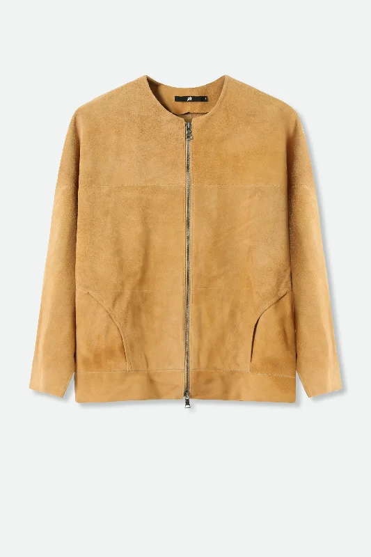 jacket for mild mornings -THE JAX JACKET IN LINED SUEDE