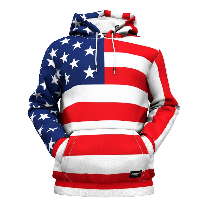 graffiti zip hoodie-Flag Hoodie