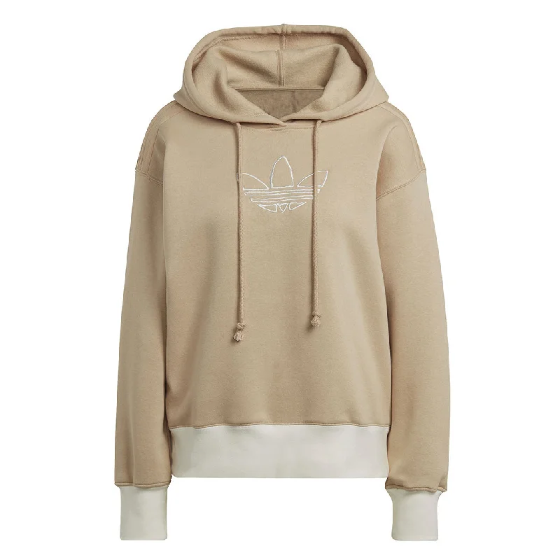 hoodie with chain detail-adidas - Women's Trefoil Graphic Embroidery Hoodie (HM1637)