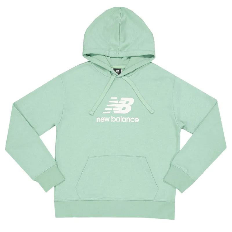 hoodie with cyber ninja art-New Balance - Women's Essential Stacked Logo French Terry Hoodie (WT31533 SAE)