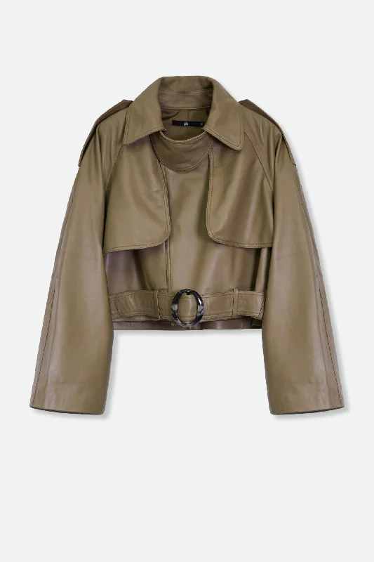 jacket for autumn evenings -MOTO JACKET IN FRENCH LEATHER - PRE-ORDER AVAILABLE