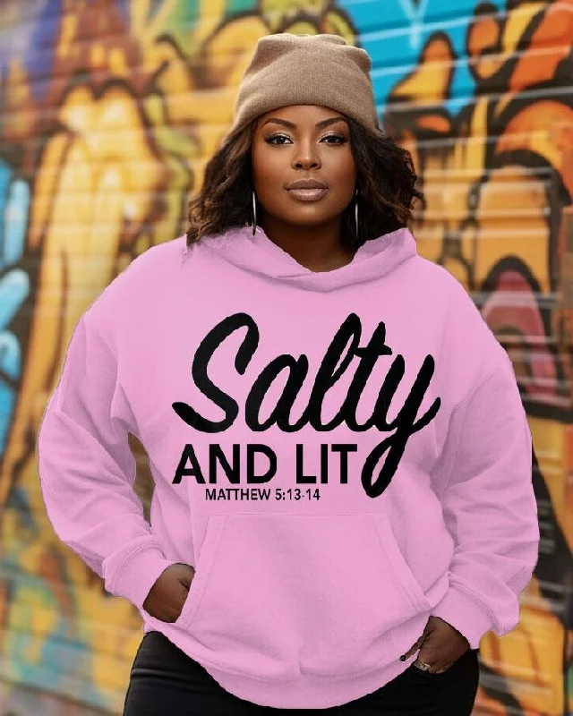 hoodie with bounty hunter art-Salty and Lit Matthew 513-14 Long-sleeved Hoodie