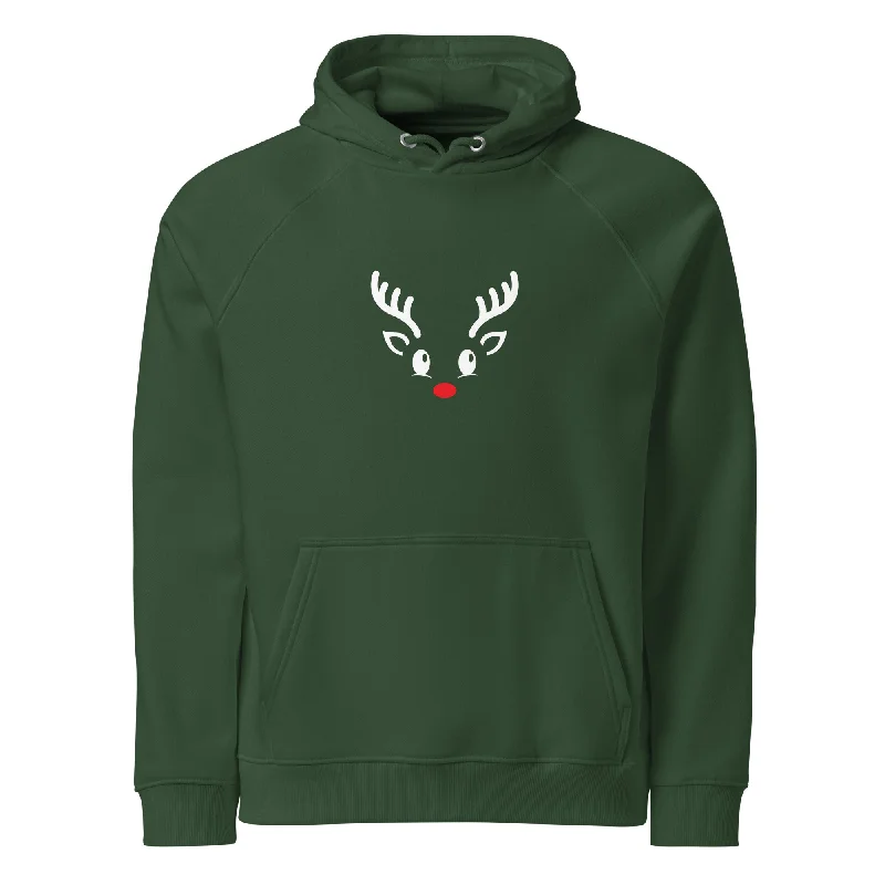 bear hoodie-Reindeer Graphics Women Eco Raglan Hoodie