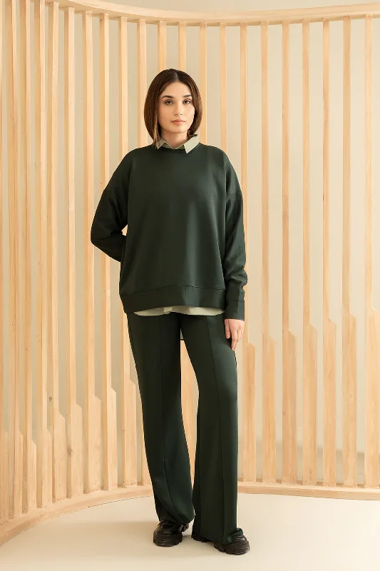 sweatshirts coral tan -Forest Green Sweatshirt