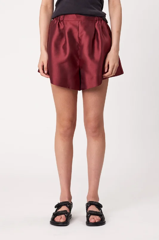 ripped brown shorts -SUTTON SHORTS - SANGRIA