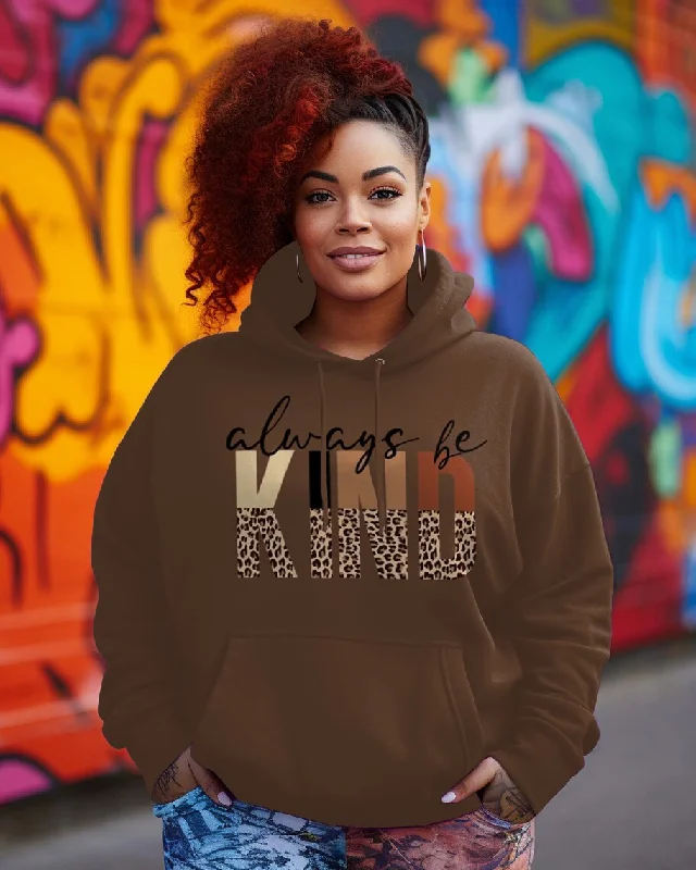 hoodie with punk rock patches-Always Be Kind Long-sleeved Hoodie