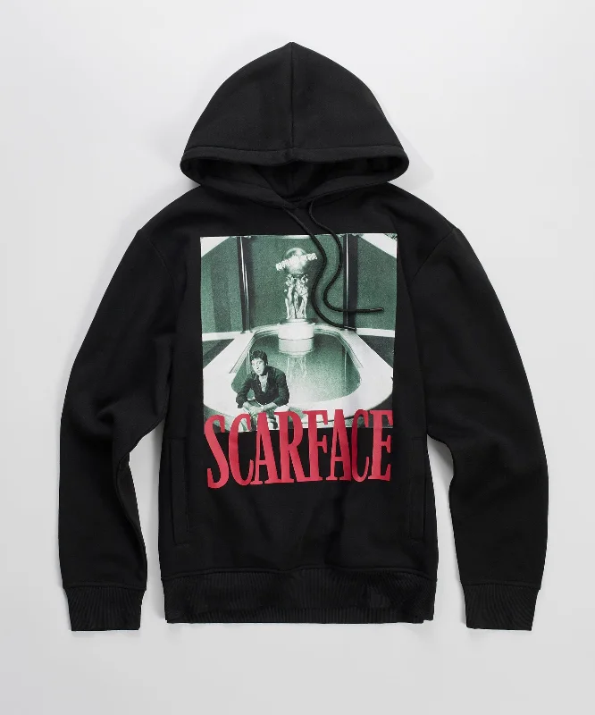 boxy fit hoodie-Scarface The World Is Yours Hoodie - Black