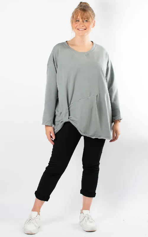 sweatshirts for fall -Loop Side Sweatshirt | Grey