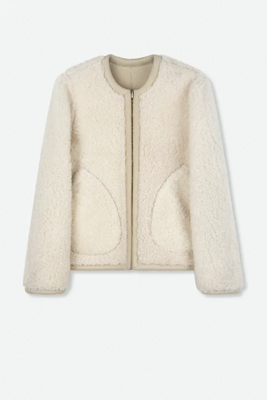 jacket with knot -SOFIE D'HOORE LEE COAT IN SHEARLING