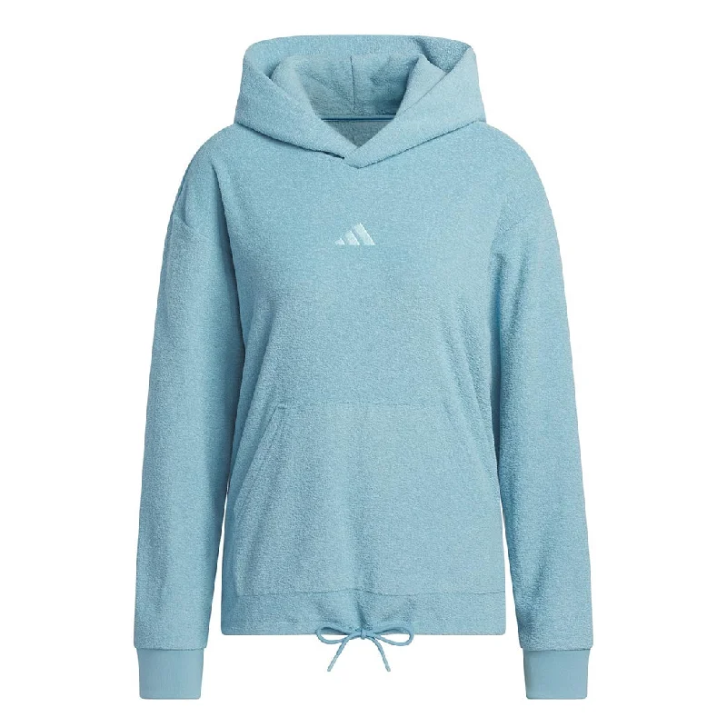 hoodie with futuristic design-adidas - Women's Select Crop Hoodie (HZ9913)