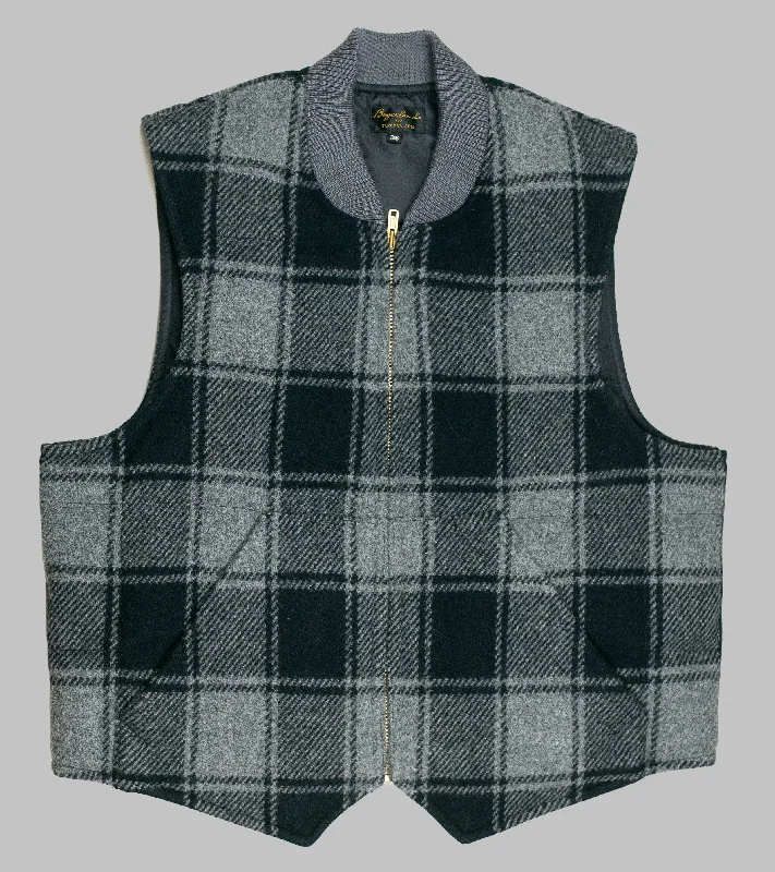 jacket for outdoor trips -Bryceland's Flannel Down Vest