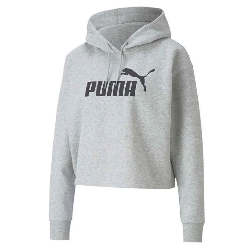 hoodie with medieval knight art-Puma - Women's Essentials Cropped Logo Hoodie (586869 04)