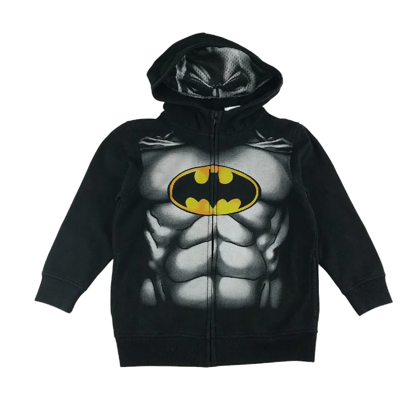 artistic graffiti hoodie-Batman hoodie 6-7 years black printed full zipper