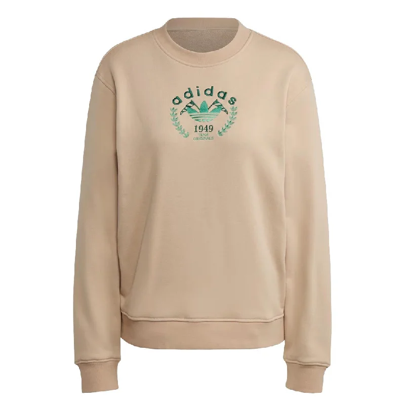 sweatshirts teal cool -adidas - Women's Crest Embroidery Sweatshirt (II5642)