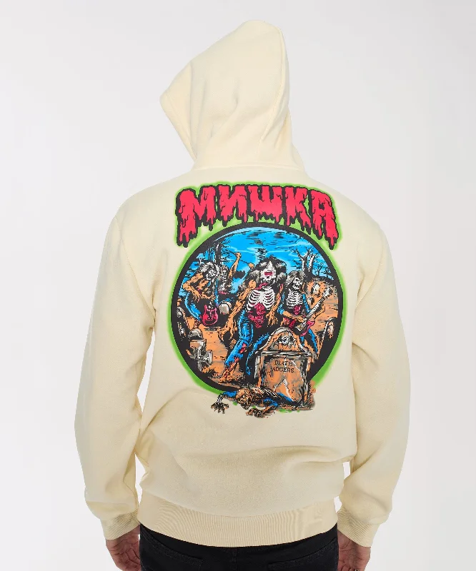 hoodie with phoenix design-Mishka Rock Embroidered Hoodie - Khaki