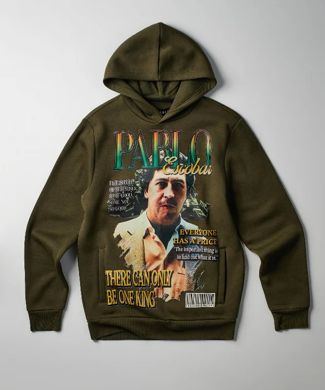 pullover hoodie-Pablo Cover Hoodie - Olive Green