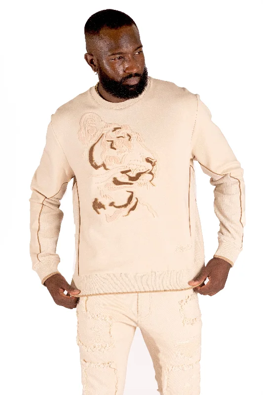 sweatshirts for fall -M4358 Gabana Tiger Sweatshirt - Khaki we