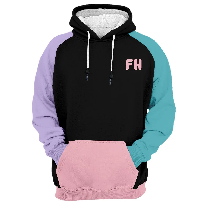 hoodie with suede accents-Crazy Right Hoodie