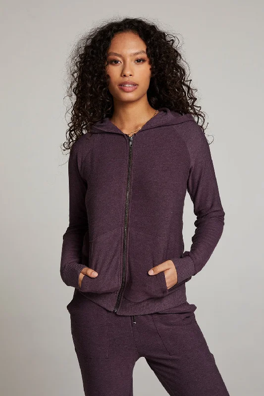 hoodie with paisley print-Plum Perfect Long Sleeve Raglan Zip Up Hoodie