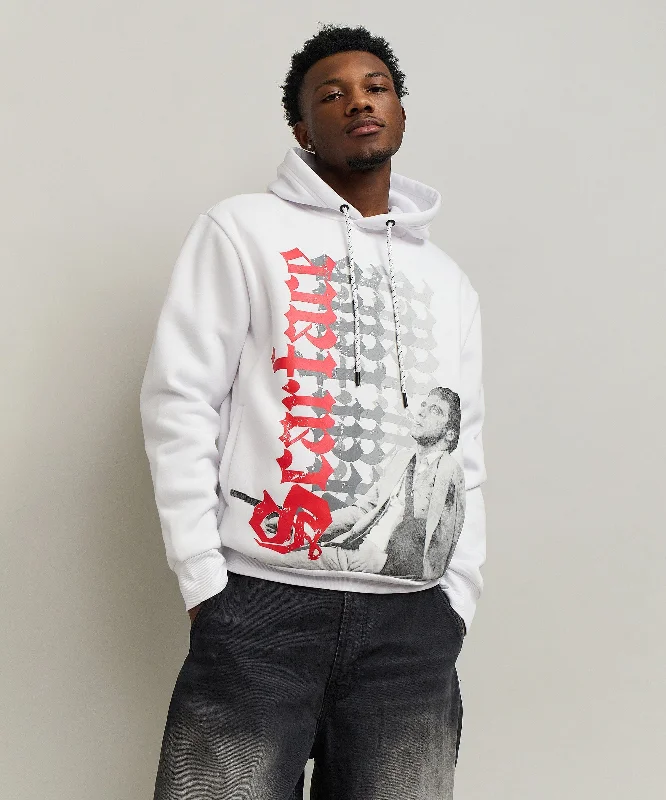 y2k hoodie-Scarface Old English Hoodie - White