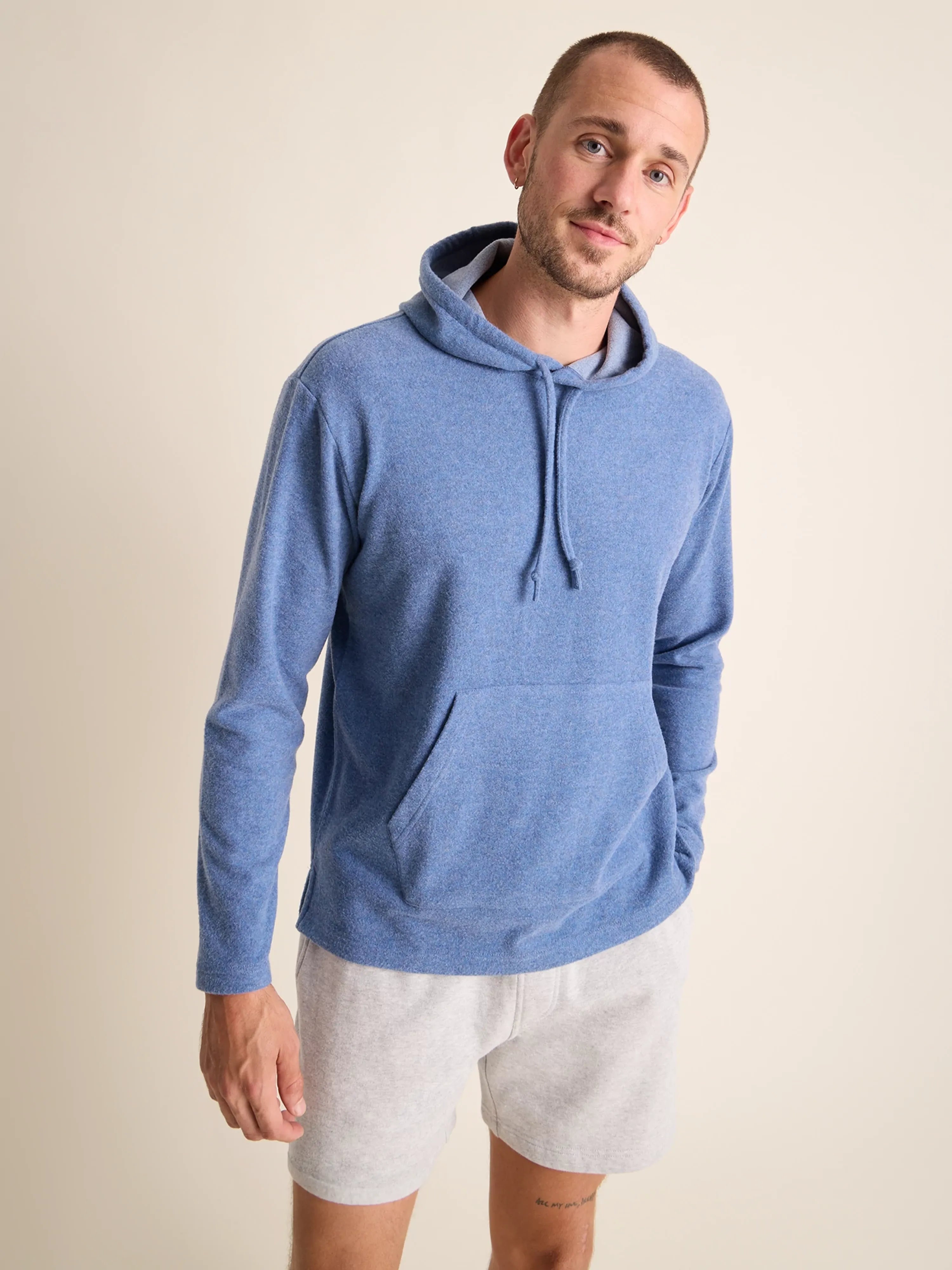 hoodie with contrast sleeves-The Blue Dream (Cloud-10 Hoodie)