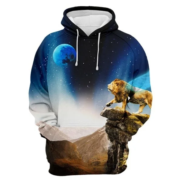 ninja hoodie-Lonely Lion Hoodie