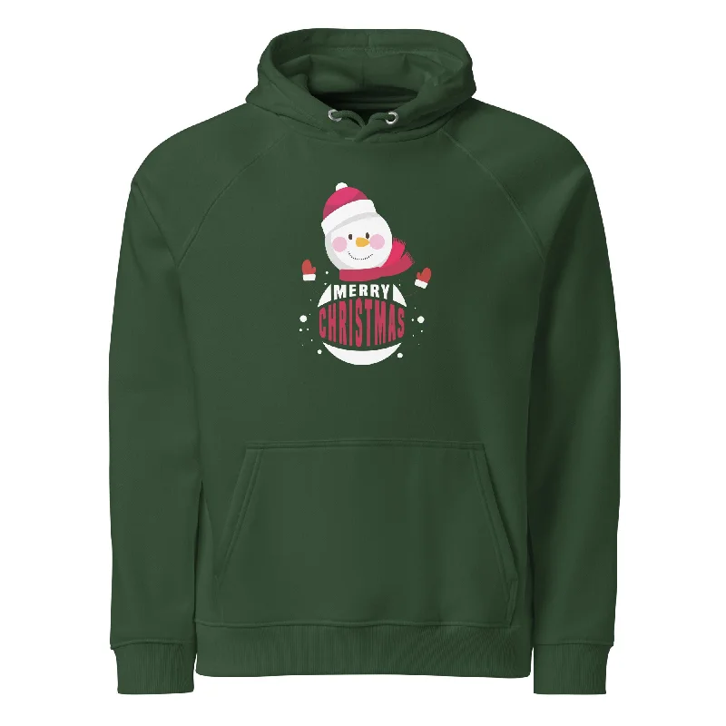 outdoor adventure hoodie-Santa Merry Christmas Graphic Women Eco Raglan Hoodie