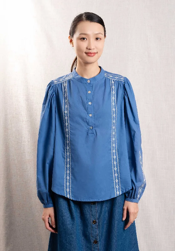 bright indigo blouses -Blouse Blouse Tevy Blue