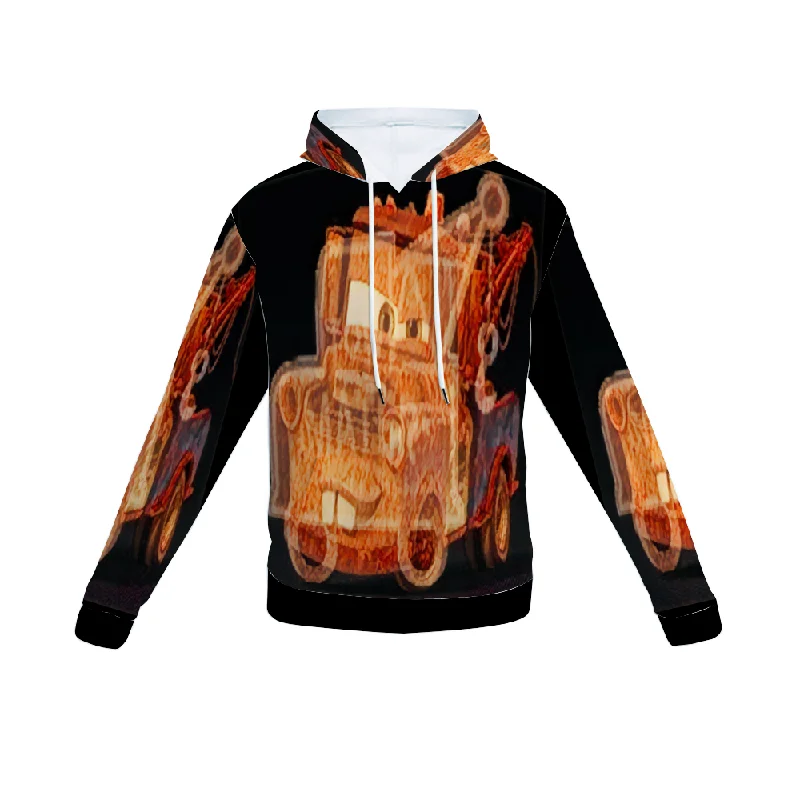 military style hoodie-Customizable Unisex All Over Print Plush Hoodies with Pockets