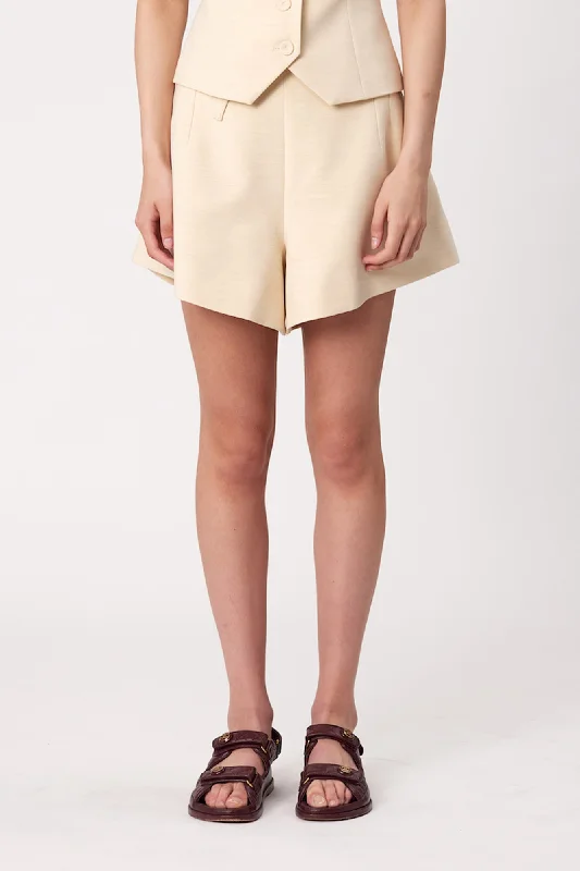 relaxed black shorts -ARLO SHORTS - BONE