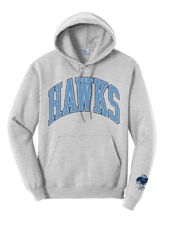 UV protection hoodie-Vintage Hawks Fleece Lined Hoodie