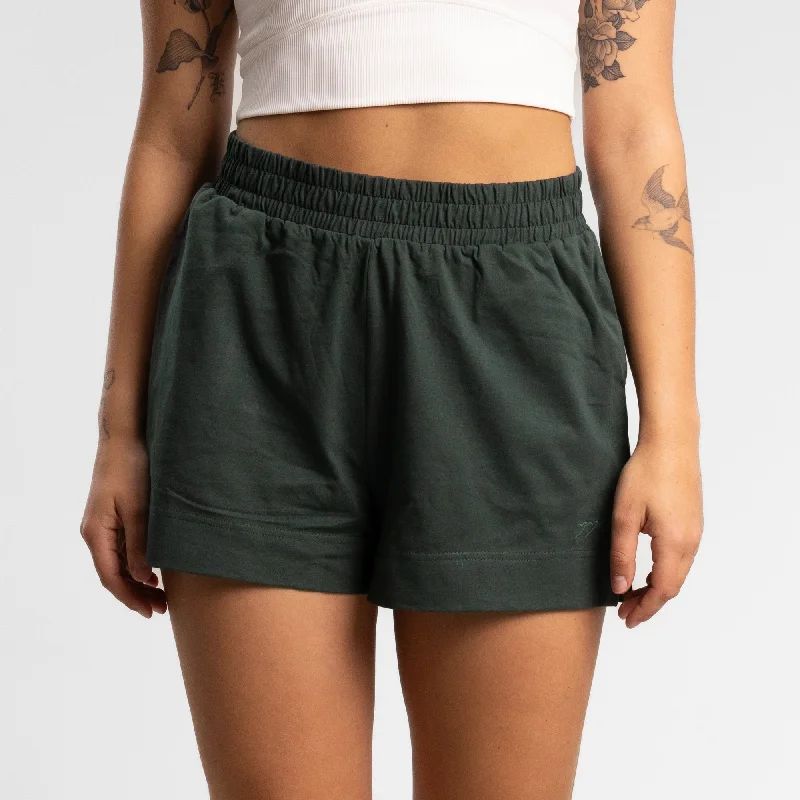 ripped maroon shorts -Script Box Short Women's MILITARY