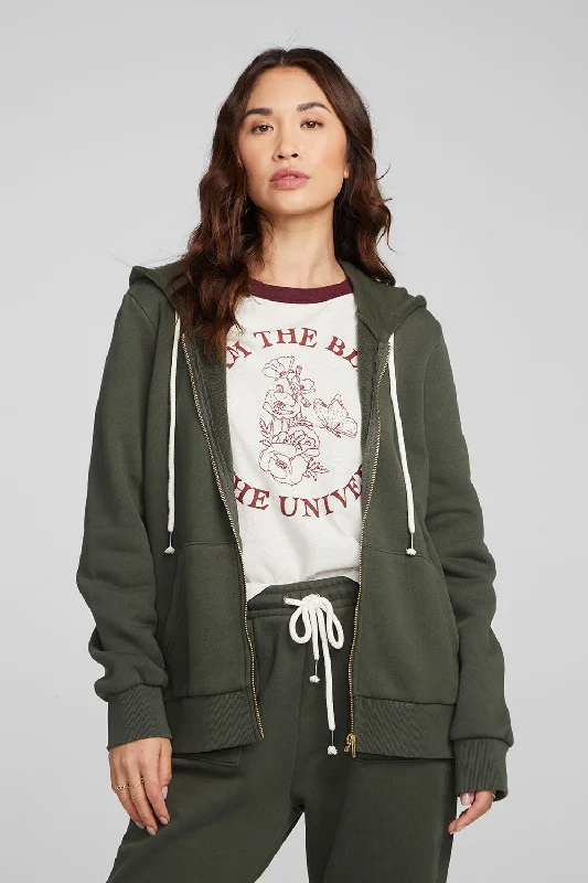 hoodie with demon slayer print-Lex Forest Night Zip Up Hoodie