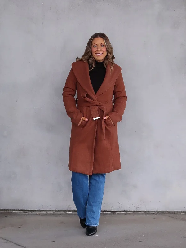 jacket for casual strolls -Harper Coat- Toffee