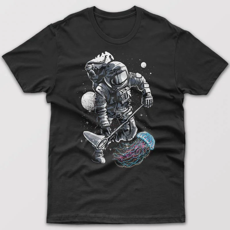 polyester pink T-shirts -Astronaut Jellyfish - T-shirt