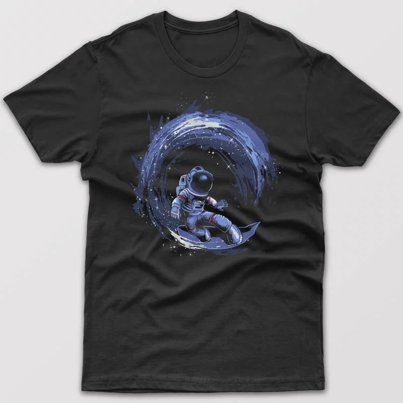 holiday black T-shirts -Astronaut Surfer - T-shirt