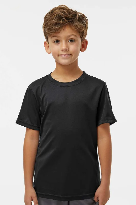 organic pink T-shirts -Augusta Sportswear Youth Nexgen Moisture Wicking Short Sleeve Crewneck T-Shirt - Black