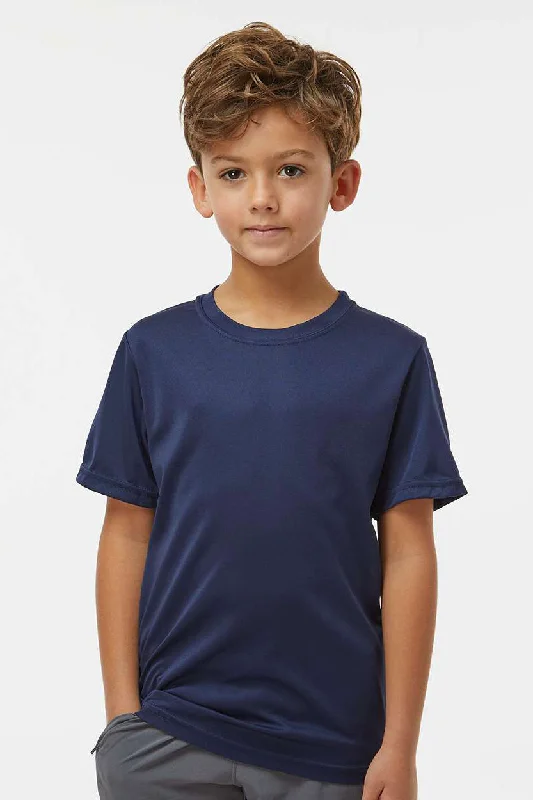 oversized green T-shirts -Augusta Sportswear Youth Nexgen Moisture Wicking Short Sleeve Crewneck T-Shirt - Navy Blue